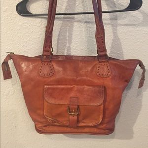 Noonday Rustic Leather Tote Bag Purse
